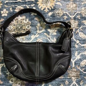 Coach Black Leather Hobo Bag